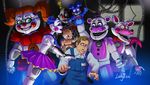  animatronic baby_(fnafsl) ballora_(fnafsl) bidybab_(fnafsl) digital_media_(artwork) ennard_(fnafsl) fiszi five_nights_at_freddy&#039;s funtime_foxy_(fnafsl) funtime_freddy_(fnafsl) humanoid machine puppet_bonnie_(fnafsl) robot scott_cawthon sister_location video_games 