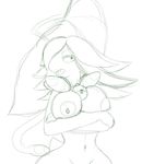  2016 anthro anthrofied areola bayleef bayuki_wethergreen big_breasts breasts crossed_arms female hair half-closed_eyes latiar leaf long_hair monochrome nintendo nipples nude open_mouth pok&eacute;mon pok&eacute;morph poke_ball simple_background sketch solo tongue traditional_media_(artwork) video_games voluptuous white_background wide_hips 