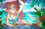  bikini_top cleavage mermaid monster_girl pixiv18404283 signed swimsuits tail wet 