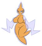  2016 anthro anthrofied armless big_breasts blue_eyes blush breasts electricity featureless_breasts featureless_crotch female latiar looking_at_viewer navel nintendo nude pok&eacute;mon pok&eacute;morph rotom simple_background solo thick_thighs video_games voluptuous white_background wide_hips 