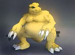  agumon belly big_belly claws digimon digimon_adventure digimon_digital_monsters invalid_tag muscular overweight pecs steen 