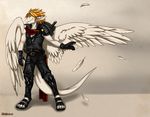  angel_dragon cerezo dragon feathered_wings feathers male melee_weapon scalie siegfried solo sword weapon wings 