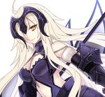  ahoge bad_id bad_twitter_id bare_shoulders blonde_hair breasts chain cleavage closed_mouth commentary_request fate/grand_order fate_(series) gauntlets hair_over_one_eye headpiece jeanne_d'arc_(alter)_(fate) jeanne_d'arc_(fate)_(all) light_smile long_hair looking_at_viewer medium_breasts nozomi_fuuten sidelocks solo upper_body yellow_eyes 