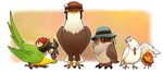  ambiguous_gender archimedes_(team_fortress_2) avian bird bird-man_of_aberdeen card compatriot eagle eyewear feral glasses group hat lintufriikki owl parrot pigeon pirate_hat red_army_robin robin sir_hootsalot team_fortress_2 valve video_games 