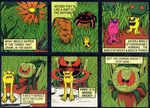 arthropod comic flower grass ideal_(copyright) insect mordle official_art plant rocks_&amp;_bugs_&amp;_things vore wicked_cricket 