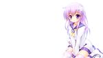  aliasing blush boots choker dress hyperdimension_neptunia kane-neko long_hair nepgear purple_eyes purple_hair seifuku thighhighs white zettai_ryouiki 