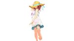  barefoot bikini dress hataraku_maou-sama! sasaki_chiho see_through summer_dress swimsuit tagme_(artist) transparent vector 