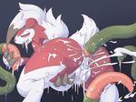  artist_request furry lycanroc pokemon red_eyes sex tentacle tentacle_sex 
