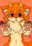  artist_request dog furry paw red_eyes red_hair short_hair 