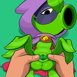  2016 butt clitoris female flora_fauna green_shadow_(plants_vs_zombies) human humanoid lonbluewolf mammal mask not_furry plant plants_vs_zombies pussy solo_focus spread_pussy spreading 