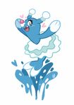  &lt;3 blue_eyes blush brionne cute female jumping looking_away mammal marine meb90 nintendo open_mouth pinniped pok&eacute;mon seal simple_background smile video_games water white_background 