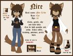  anthro clothed clothing coff english_text feline female fur hair looking_at_viewer mammal model_sheet smile solo text 