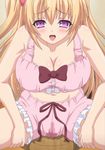  baka_na_imouto_o_rikou_ni_suru_no_wa_ore_no_xx_dake_na_ken_ni_tsuite blonde_hair breasts dress fingernails incest mitsui_hana purple_eyes pussy pussy_juice sister 