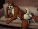 bulge butt canine clothing dog first_person_view inviting jockstrap katarhein looking_at_viewer lying male mammal on_front pinup pose presenting presenting_hindquarters raised_tail seductive sofa solo spread_legs spreading tongue tongue_out underwear 