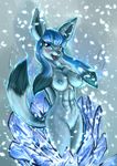  abs anthro blush breasts canine eeveelution female fur glaceon mammal nintendo nipples pok&eacute;mon pussy s-nina solo video_games 