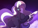  2016 animal_genitalia animal_penis anthro anthrofied balls big_balls breasts cum dickgirl equine equine_penis erection hair horn huge_balls hyper hyper_balls hyper_penis intersex looking_at_viewer mammal multicolored_hair my_little_pony nightmare_rarity_(idw) nipples nude open_mouth penis solo stunnerpony tongue tongue_out two_tone_hair unicorn vein 