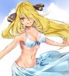  bikini black_nails blonde_hair breasts long_hair pokemon shirona_(pokemon) 