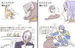  animalization cat comic dog gaelio_bauduin gundam gundam_tekketsu_no_orphans mask purple_hair short_hair translation_request vidar 