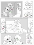  bed bisexual breasts butt calliope cherub clothing comic cuddling cum cum_on_face female female/female homestuck human john_egbert kissing male male/female mammal ms_paint_adventures oral penetration penis pussy roxy_lalonde sex unknown_artist vaginal vaginal_penetration 
