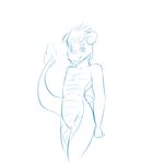  2016 cian_(artist) cute digital_media_(artwork) female flat_chested looking_at_viewer nude portrait pussy scalie simple_background sketch solo three-quarter_portrait white_background 