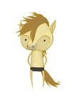  2015 anthro antropomorto black_eyes boxer_briefs brown_hair brown_tail chibi clothed clothing digital_media_(artwork) equine front_view full-length_portrait fur hair hands_on_hips horse looking_at_viewer male mammal portrait simple_background solo standing tan_fur topless underwear white_background 