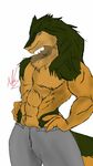  canine dog german_shepherd lookingatviewer mammal muscular sergal smile smirk will_the_sergal 