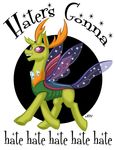  2016 changeling english_text friendship_is_magic gem horn male my_little_pony purple_eyes solo sparkles texasuberalles text thorax_(mlp) wings 
