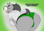  anthro big_breasts big_butt breasts butt dialogue earth_pony equine female fury_(lunis1992) green_eyes grey_hair hair horse looking_back lunis1992 mammal mature_female my_little_pony pony scar smile text xehta13 