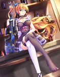  cleavage feet gun heels maid ryuuzouji_usagi thighhighs 