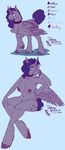 2016 anthro areola breasts collar equine fan_character female feral fur hair horn jewelry mammal model_sheet my_little_pony nipples phathusa phathusa_(character) purple_fur purple_hair sitting solo winged_unicorn wings 