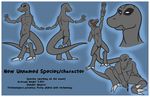  2016 alien anthro butt detached_limbs digital_media_(artwork) featureless_crotch frown invalid_color lizard model_sheet navel nude open_mouth original_species reptile scalie simple_background sitting smile solo standing text tongue triumph x231_(artist) 