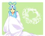  bishoujo_senshi_sailor_moon blue_hair chinese_clothes comadori717 dress green_eyes hair_ornament heart nipasu sitting solo 