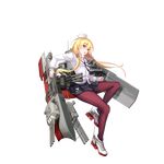  :o anchor anchor_hair_ornament blonde_hair blue_skirt breasts brown_legwear browning_m1919 cannon character_name eyebrows eyebrows_visible_through_hair full_body hair_ornament hat jacket long_hair long_sleeves looking_at_viewer looking_to_the_side low-tied_long_hair machinery official_art open_mouth pantyhose pleated_skirt portland_(zhan_jian_shao_nyu) red_eyes rigging rudder_shoes sailor_hat seamed_legwear side-seamed_legwear skirt small_breasts solo text_focus transparent_background turret white_jacket zhan_jian_shao_nyu zi_se 