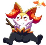  2016 absurd_res alpha_channel anus blush braixen female feral hi_res nintendo pok&eacute;mon pussy senshion video_games 