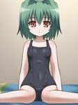  1girl awa green_hair omamori_himari shizuku_(omamori_himari) swimsuit 