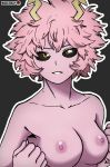  1girl ashido_mina boku_no_hero_academia breasts female high_resolution horns looking_at_viewer nude nude_filter pink_hair pink_skin short_hair solo teeth third-party_edit very_high_resolution 