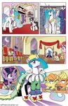 2016 comic dialogue english_text equine female friendship_is_magic horn mammal muffinshire my_little_pony princess_celestia_(mlp) raven_(mlp) text twilight_sparkle_(mlp) unicorn winged_unicorn wings 