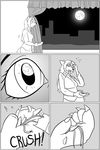  anthro canine clock-face clothed clothing comic female fox inside mammal monochrome phone solo standing transformation 