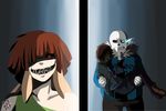  ambiguous_gender bone chara_(undertale) comic cover human male mammal protagonist_(undertale) sans_(undertale) skeleton undertale video_games xxmileikaivanaxx_(artist) 