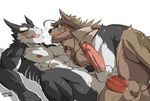  abs anal anal_penetration anthro athletic biceps blush canine cum duo erection fur grey_fur kemono male male/male mammal muscular nipples nude pecs penetration penis ramzo_hiryuga_(braziliandog) sergal tamazuki tamazukiakiyama_(artist) vein wolf 