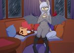  2016 bat_pony beverage breasts cleavage clothed clothing coffee cup fan_character female my_little_pony nude raining replica_(artist) solo 