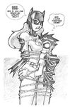  batgirl breasts long_hair sketch spandex 