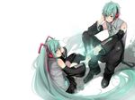  hatsune_miku hatsune_mikuo karako vocaloid white 