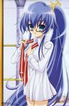  absurdres blush blushing dressing glasses highres itou_noiji long_hair nanatsuiro_drops necktie noizi_itou tie yuuki_nona 