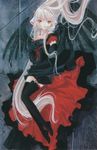  chii chobits dress feet freya freya_(chobits) gothic long_hair thigh_highs thighhighs wings 