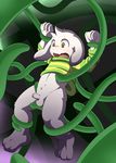  asriel_dreemurr blush bottomless bound caprine clothed clothing cub forced goat male mammal monster open_mouth penis rape restrained sagemerric solo tentacle_rape tentacles uncut undertale undressing video_games vines yellow_eyes young 