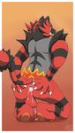  anal animal_genitalia balls butt claws cum cum_in_ass cum_inside cum_leaking cum_on_balls feline hi_res incineroar lazy_amp male male/male mammal nintendo penis pok&eacute;mon spread_butt spreading video_games 