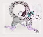  anthro arm_warmers collar english_text feline female looking_at_viewer mammal smile solo text thigh_hgihs unistaart 