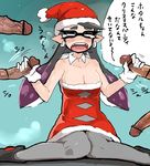  2015 blush breasts callie_(splatoon) censored cleavage clothed clothing crying disembodied_penis dress ear_piercing erection eyes_closed faceless_male female gloves group handjob hat human humanoid ineffective_censorship inkling japanese_text male male/female mammal nintendo not_furry open_mouth penis penis_grab piercing pointy_ears sex sitting solo_focus splatoon tears text translation_request vein veiny_penis video_games にしくんsp 