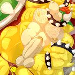 2014 abs anthro armband armpit_hair armpits balls biceps big_balls big_muscles big_penis body_hair bowser bracelet clenched_teeth clothing collar danandnite erection hair hairy horn huge_muscles jewelry koopa long_foreskin looking_at_viewer lying male mario_bros muscular muscular_male nintendo pecs penis reclining red_eyes red_hair relaxing scalie solo spiked_bracelet spiked_collar spiked_shell spikes teeth thick_penis thong uncut underwear underwear_down video_games wristband 